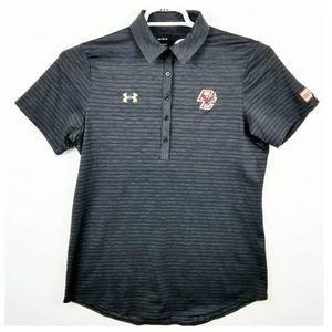 Women's Under Armour Boston College BC Eagles Polo Shirt Size Medium Heat gear